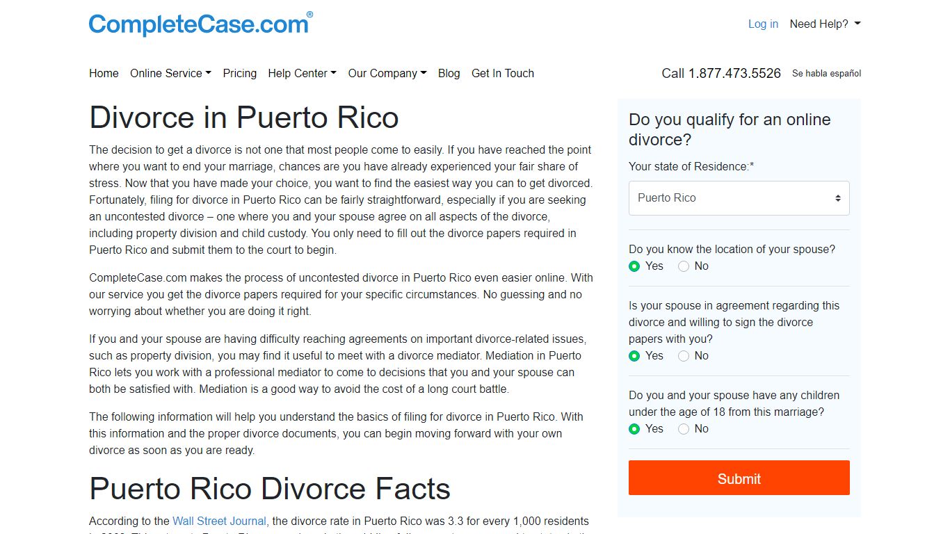 Puerto Rico Divorce Papers - CompleteCase.com