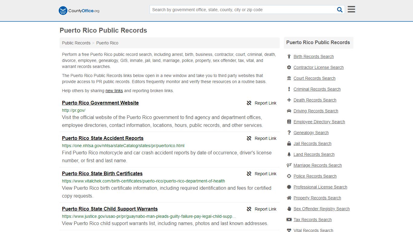 Public Records - Puerto Rico (Business, Criminal, GIS, Property & Vital ...